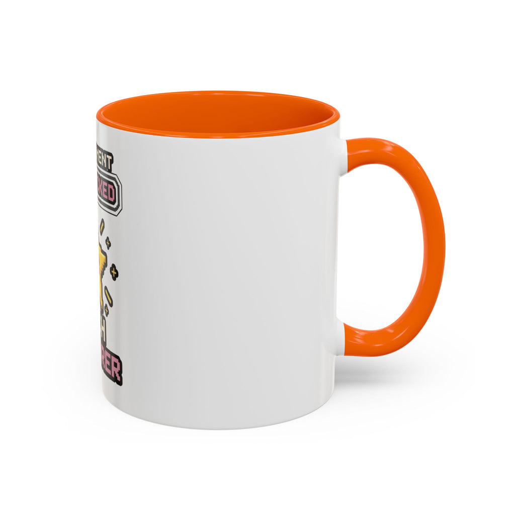 Achievement Unlocked: Tech Explorer Accent Coffee Mug - Cute Pixel Star Gamer Gift