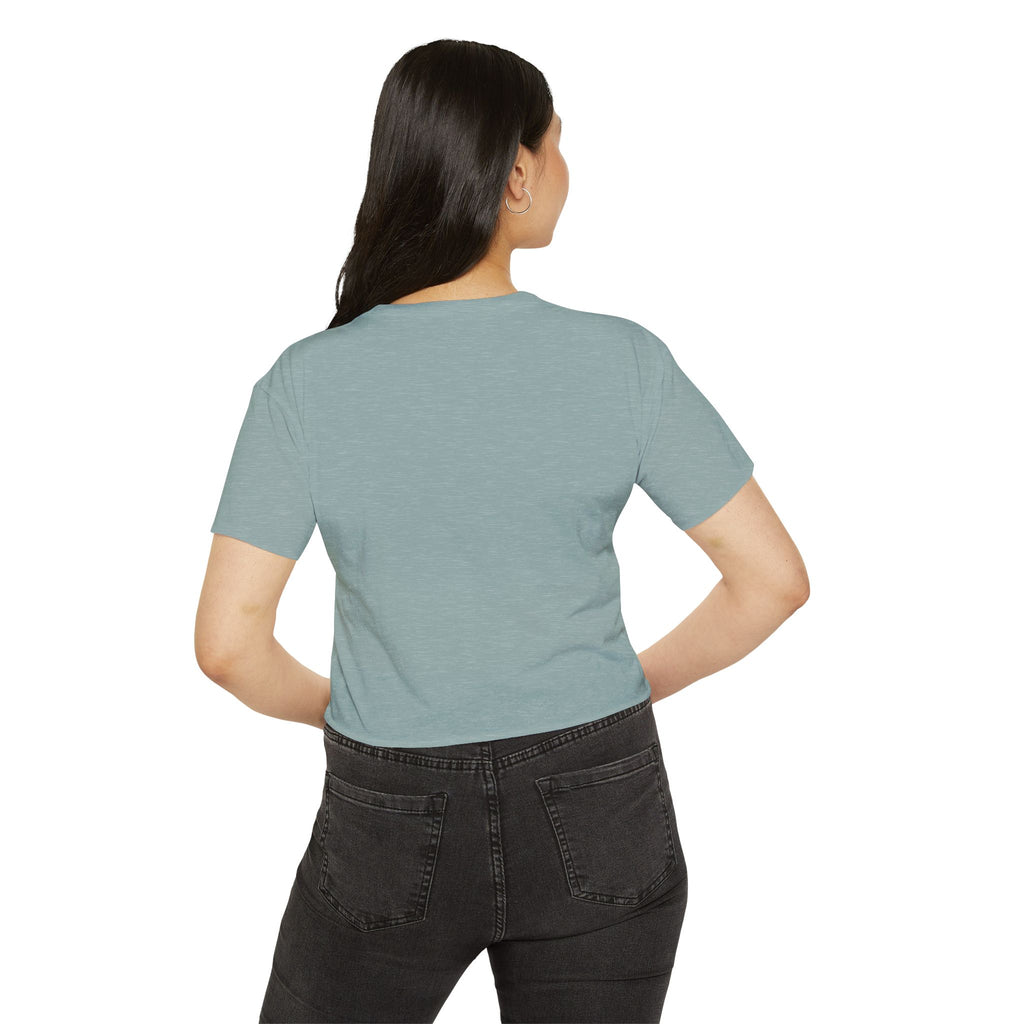 IT Lady with Laptop Crop Top T-Shirt