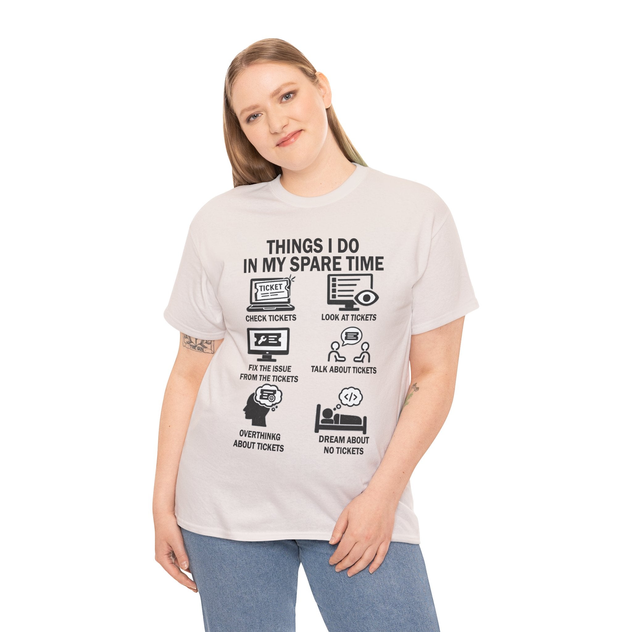 Things I Do In My Spare Time Ticket Obsessed Unisex Heavy Cotton T-Shirt