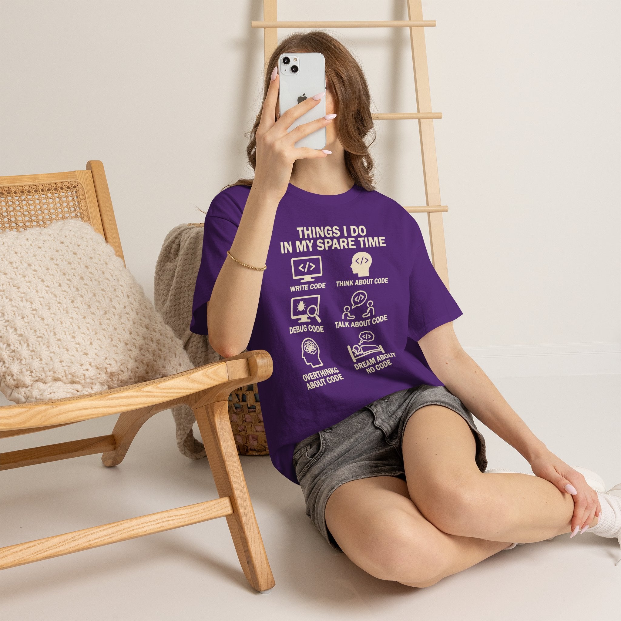 Things I Do in My Spare Time (Code) Unisex Heavy Cotton T-Shirt