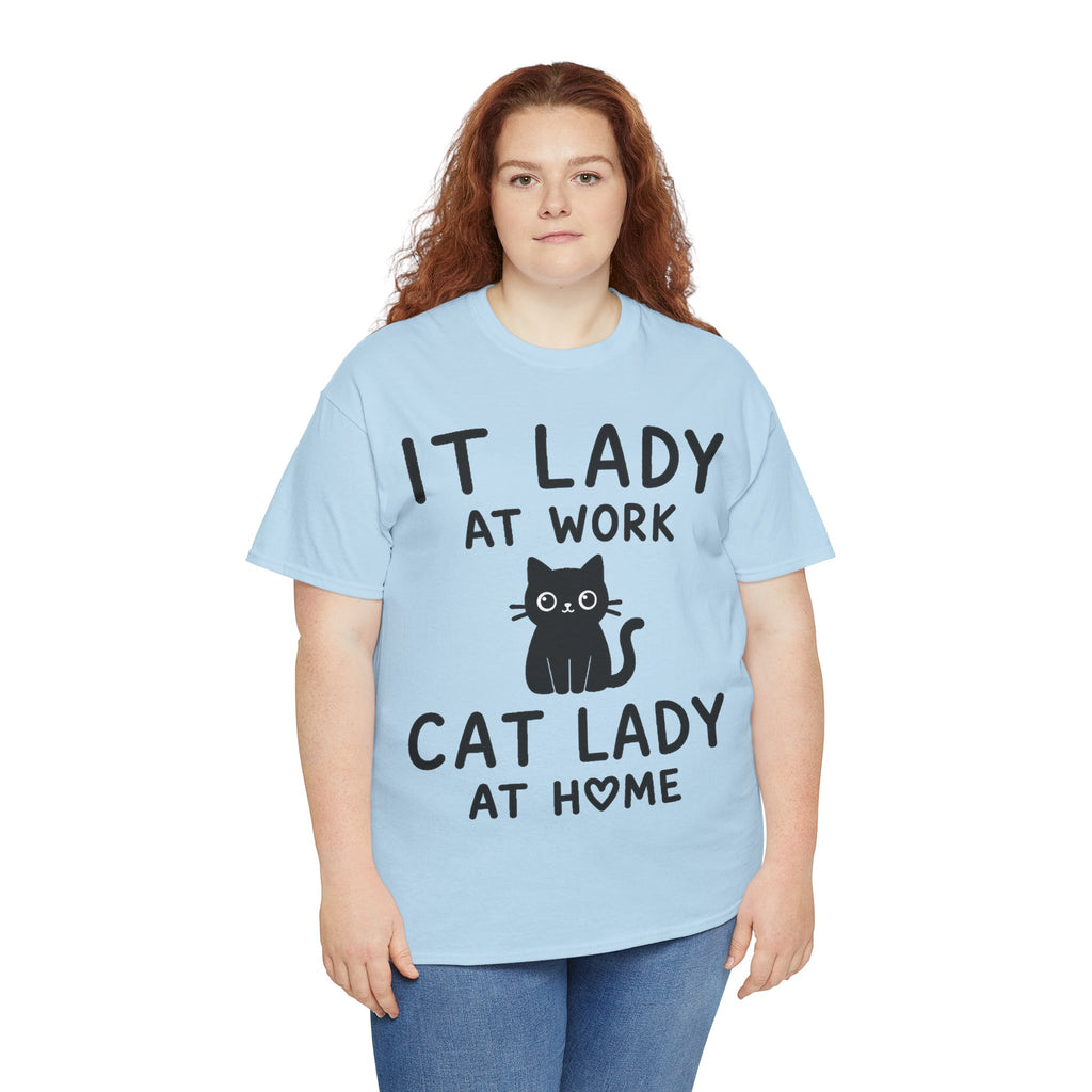 IT Lady at Work / Cat Lady at Home Softstyle T-Shirt