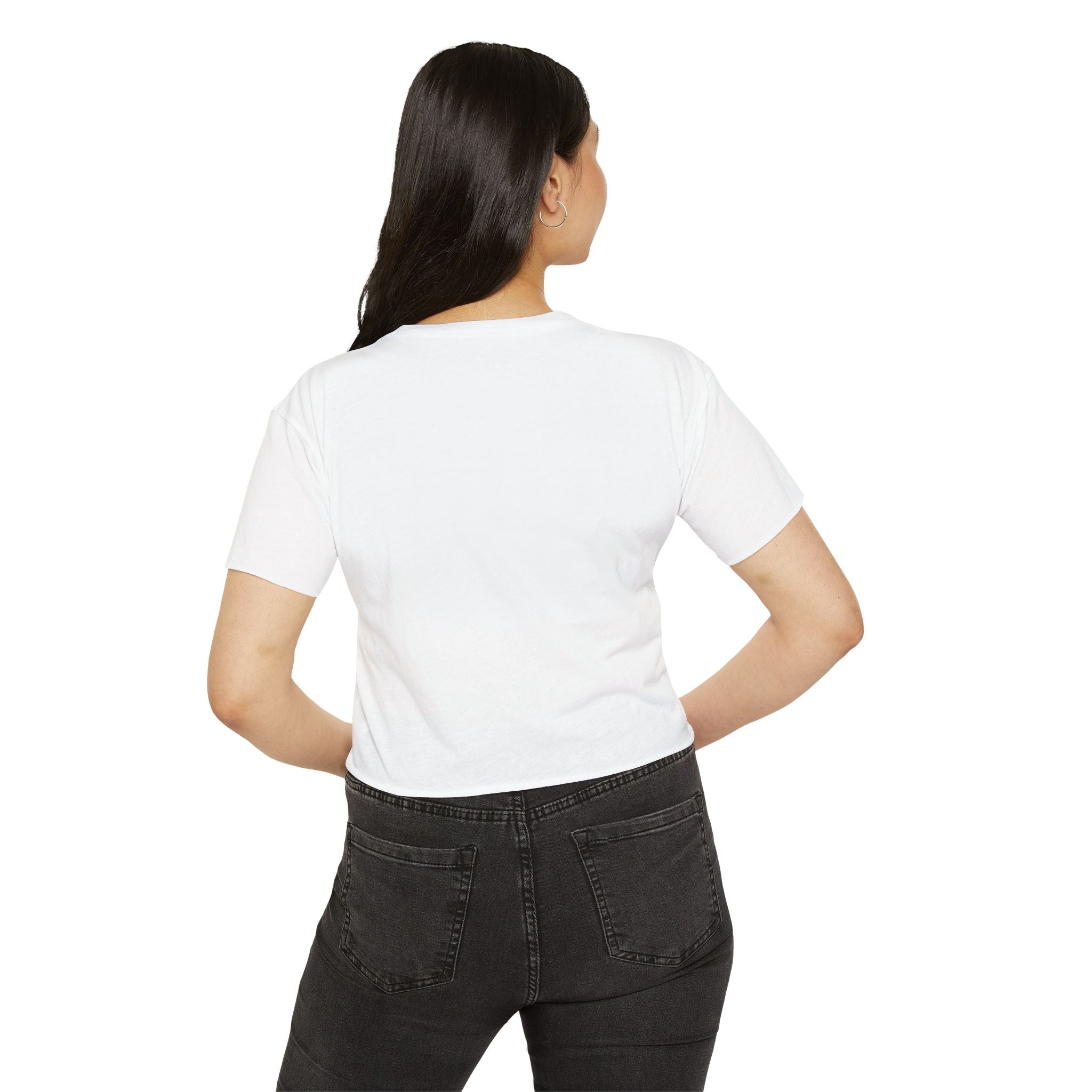 IT Lady with Laptop Crop Top T-Shirt
