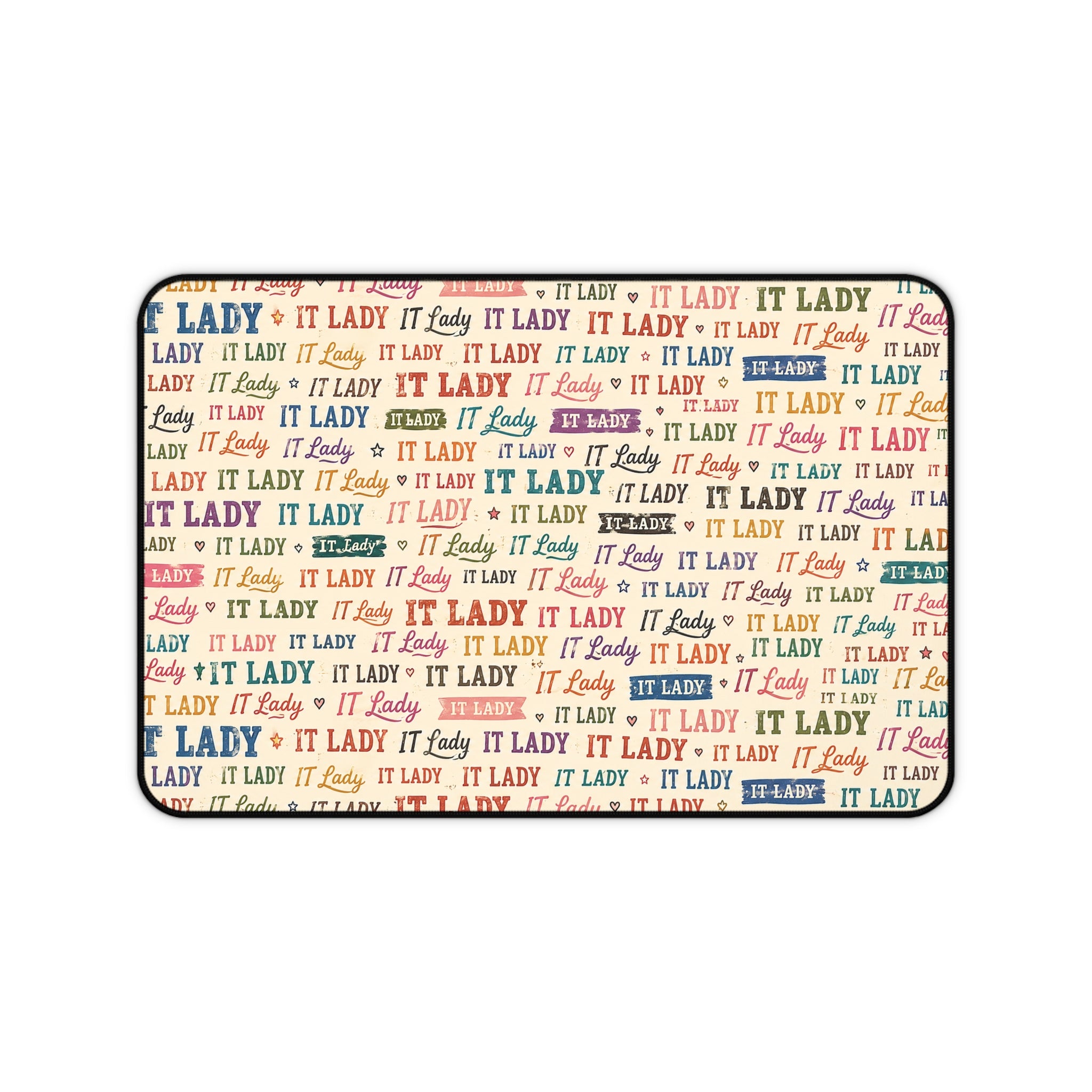 IT Lady Pattern Desk Mat- Colorful Mouse Pad