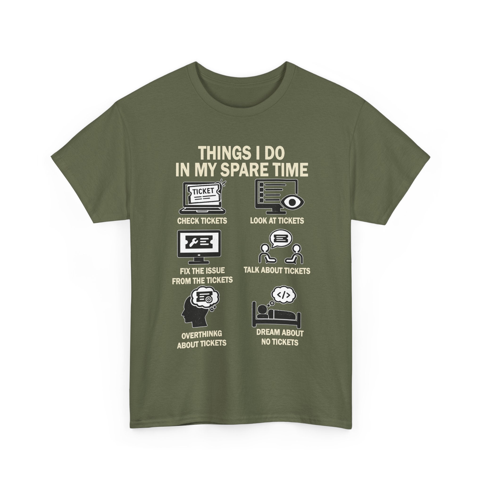 Things I Do In My Spare Time Ticket Obsessed Unisex Heavy Cotton T-Shirt