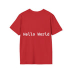 Front: print("Hello World") Back: Hello World Programmer Unisex Softstyle T-Shirt