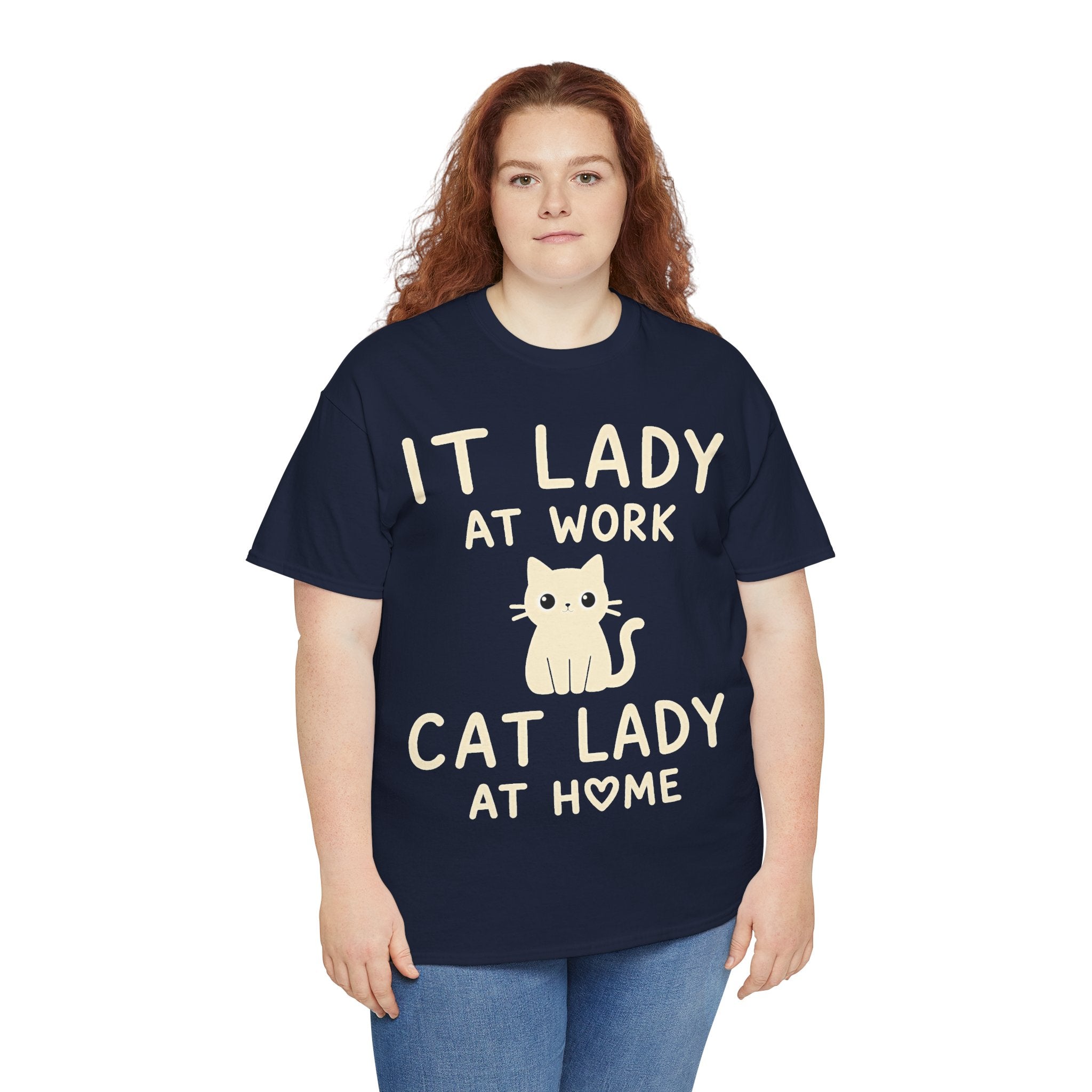 IT Lady at Work / Cat Lady at Home Softstyle T-Shirt