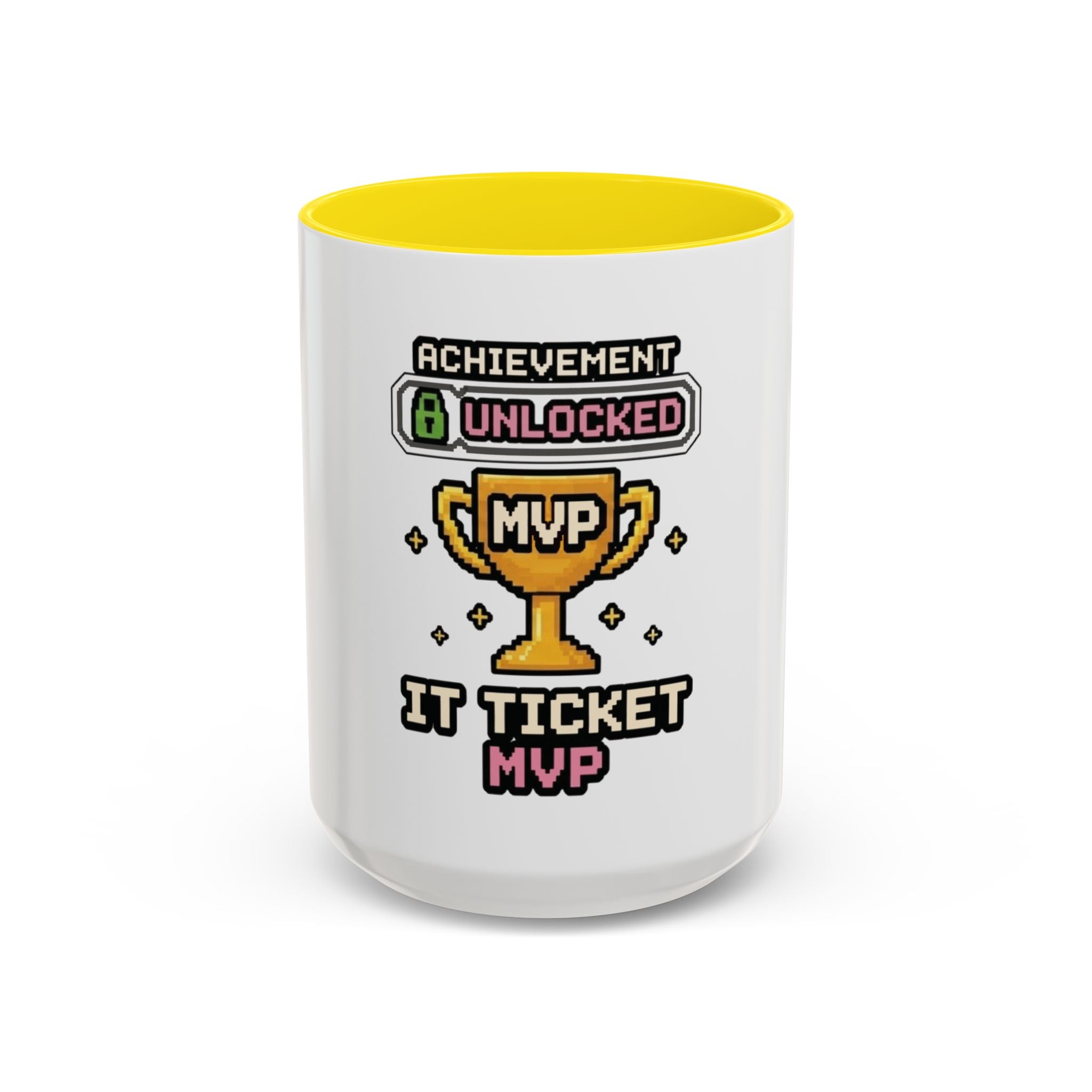 Achievement Unlocked IT Ticket MVP Coffee Mug - Gamer Tech Support Gift (11/15oz)