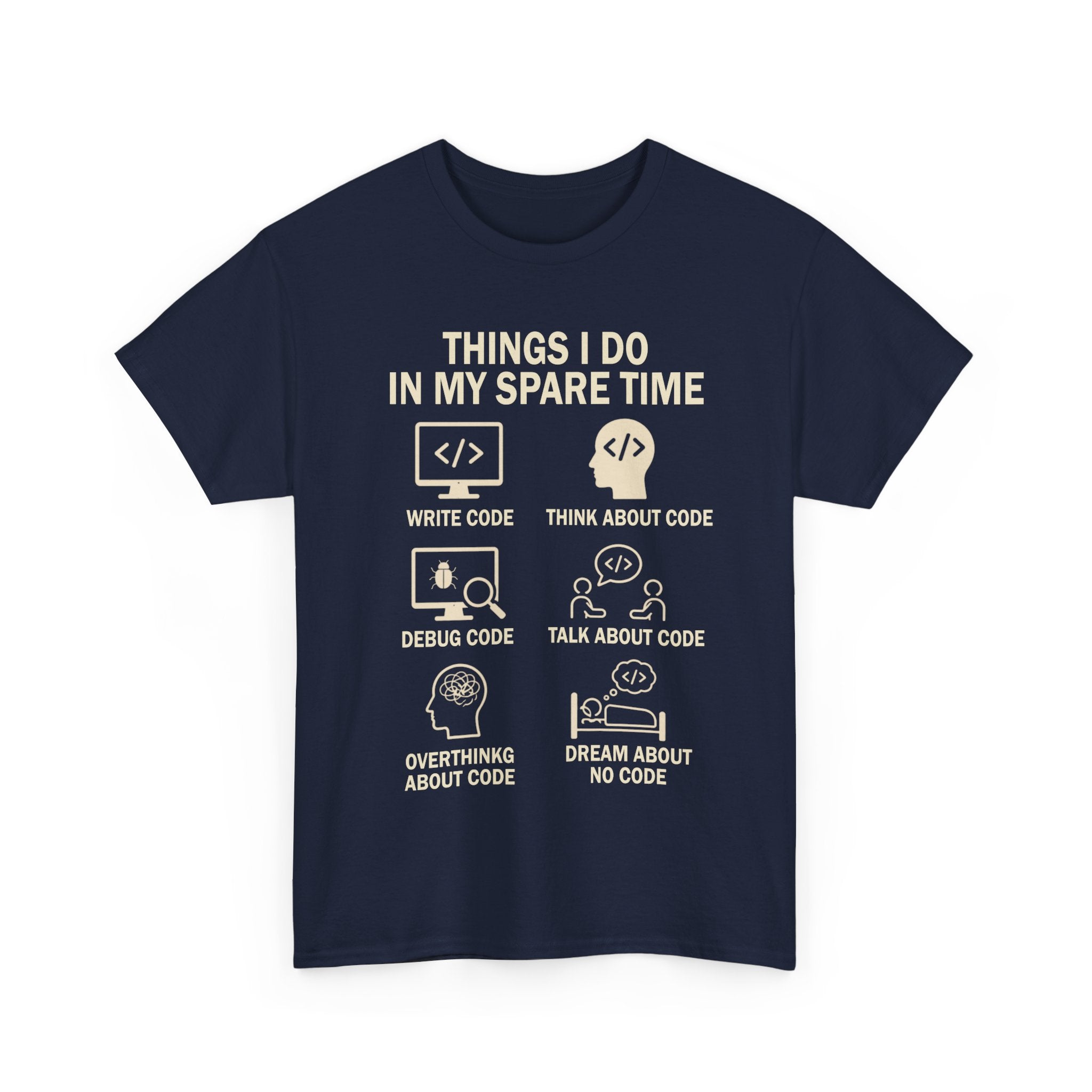 Things I Do in My Spare Time (Code) Unisex Heavy Cotton T-Shirt