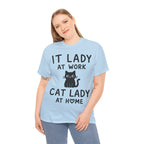 IT Lady at Work / Cat Lady at Home Softstyle T-Shirt
