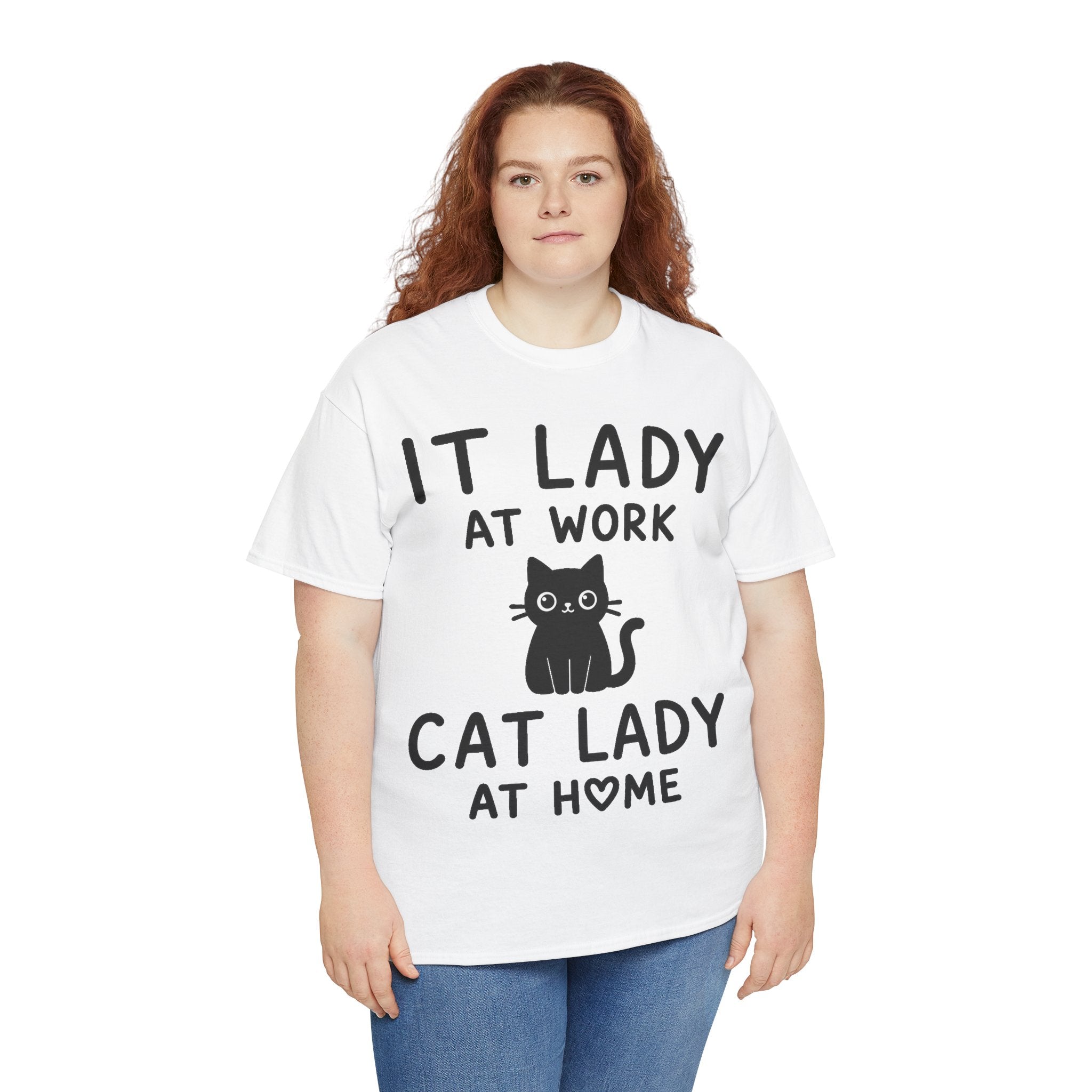 IT Lady at Work / Cat Lady at Home Softstyle T-Shirt