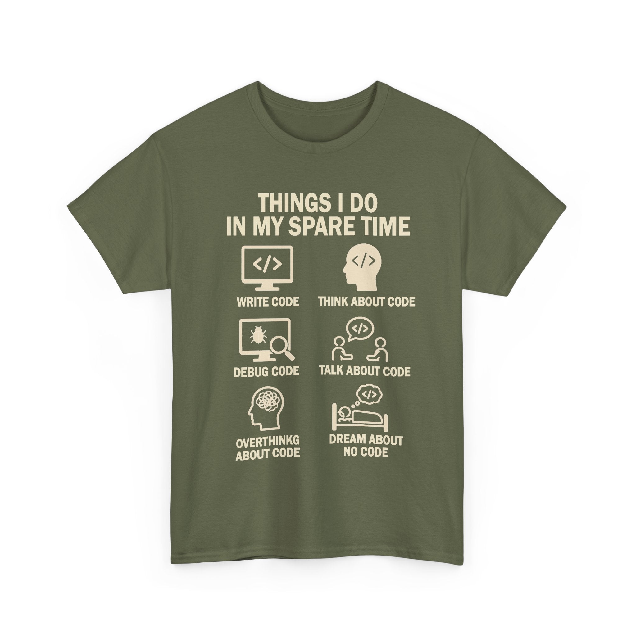 Things I Do in My Spare Time (Code) Unisex Heavy Cotton T-Shirt