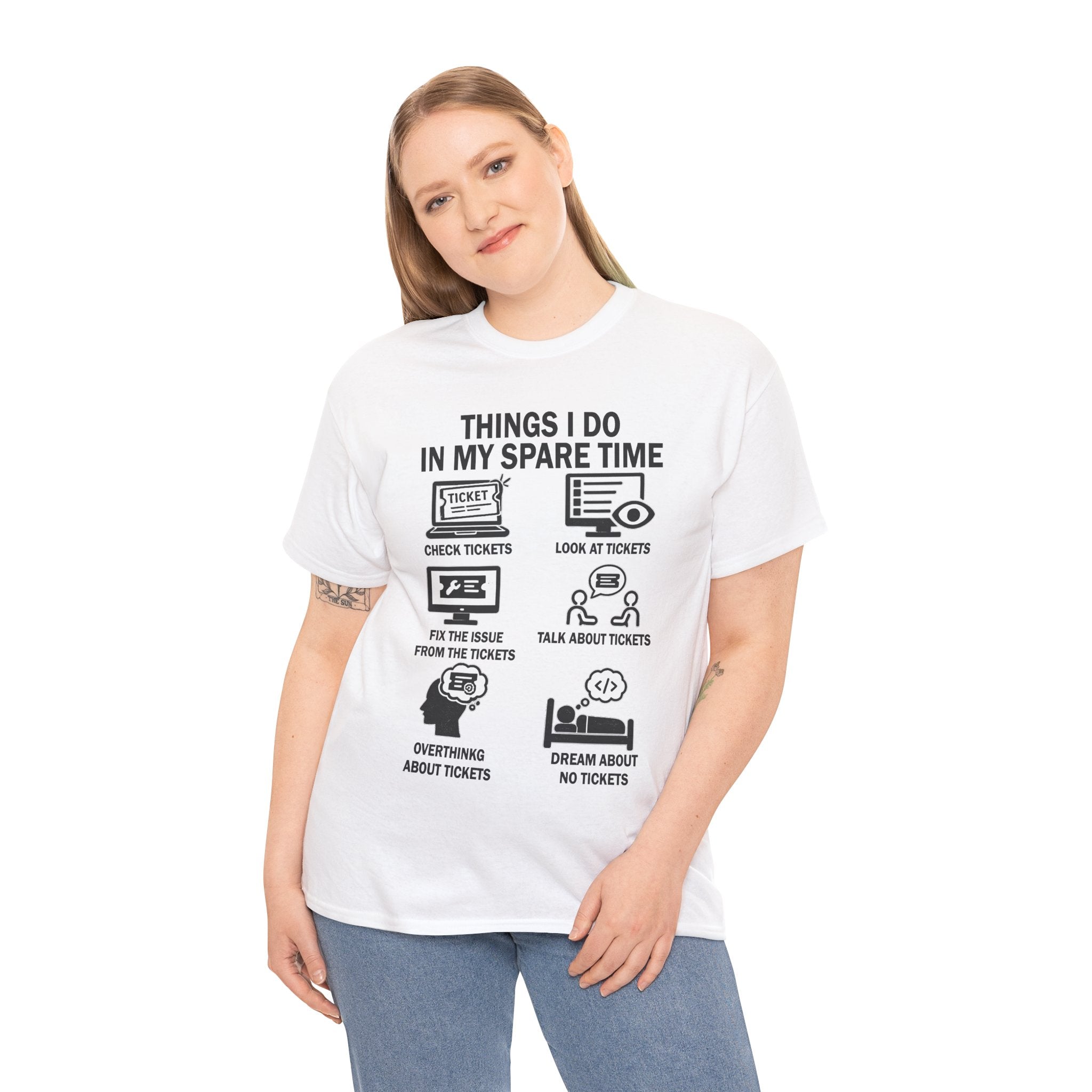 Things I Do In My Spare Time Ticket Obsessed Unisex Heavy Cotton T-Shirt