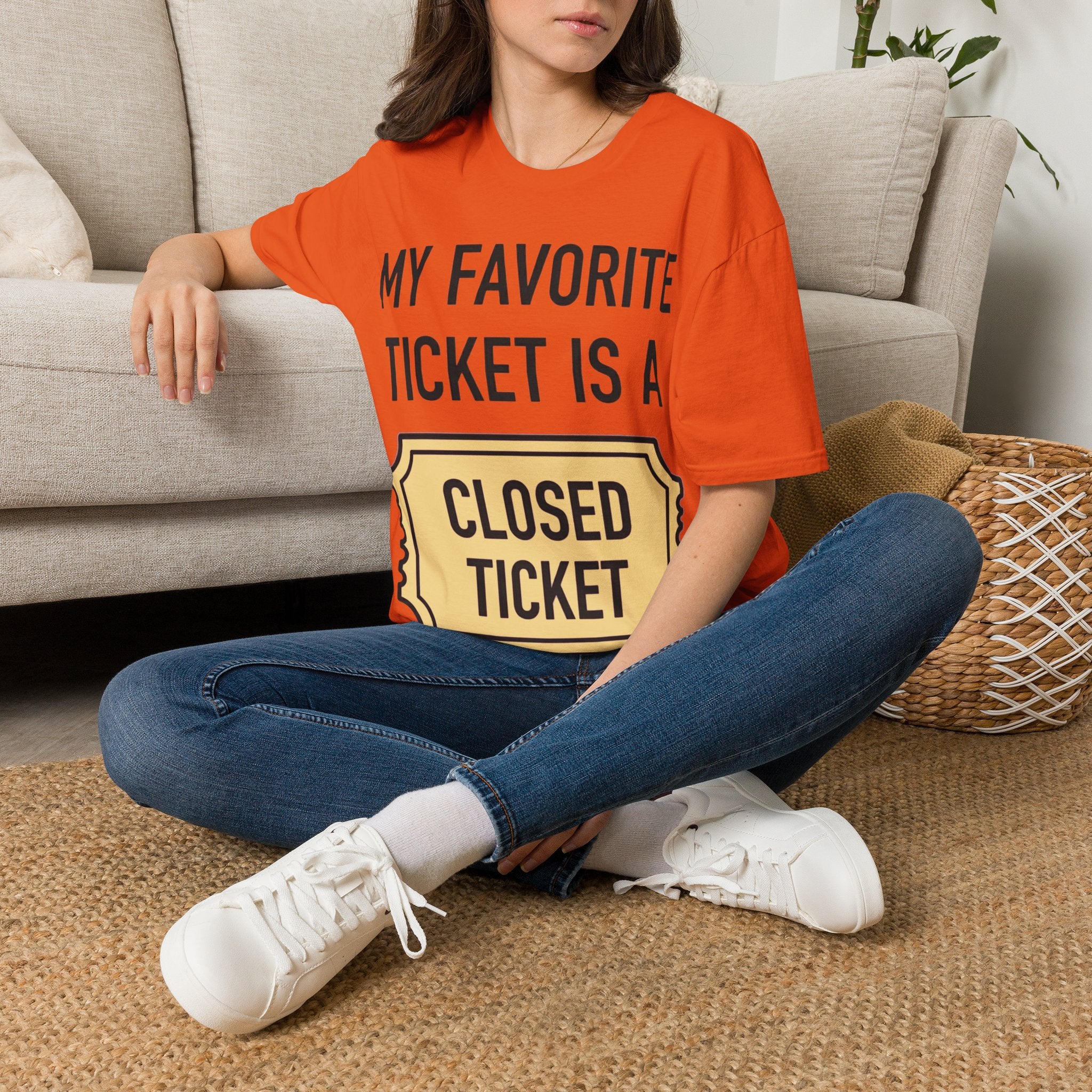 My Favorite Ticket Is A Closed Ticket Sofestyle T-Shirt Tech Support Humor Tee