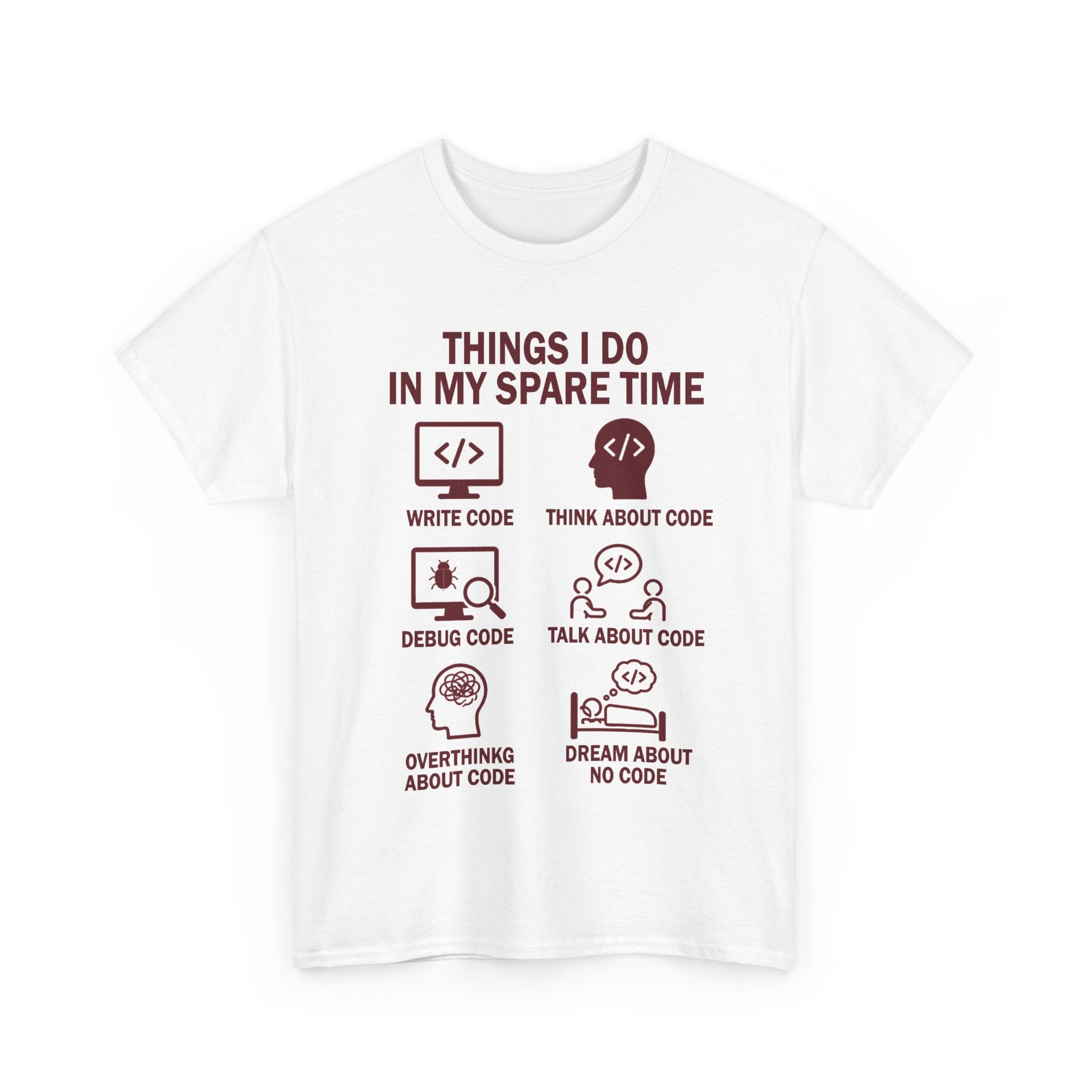 Things I Do in My Spare Time (Code) Unisex Heavy Cotton T-Shirt