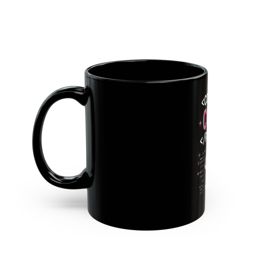 Coffee Code Repeat Black Mug - Programmer Coffee Cup (11oz/15oz)