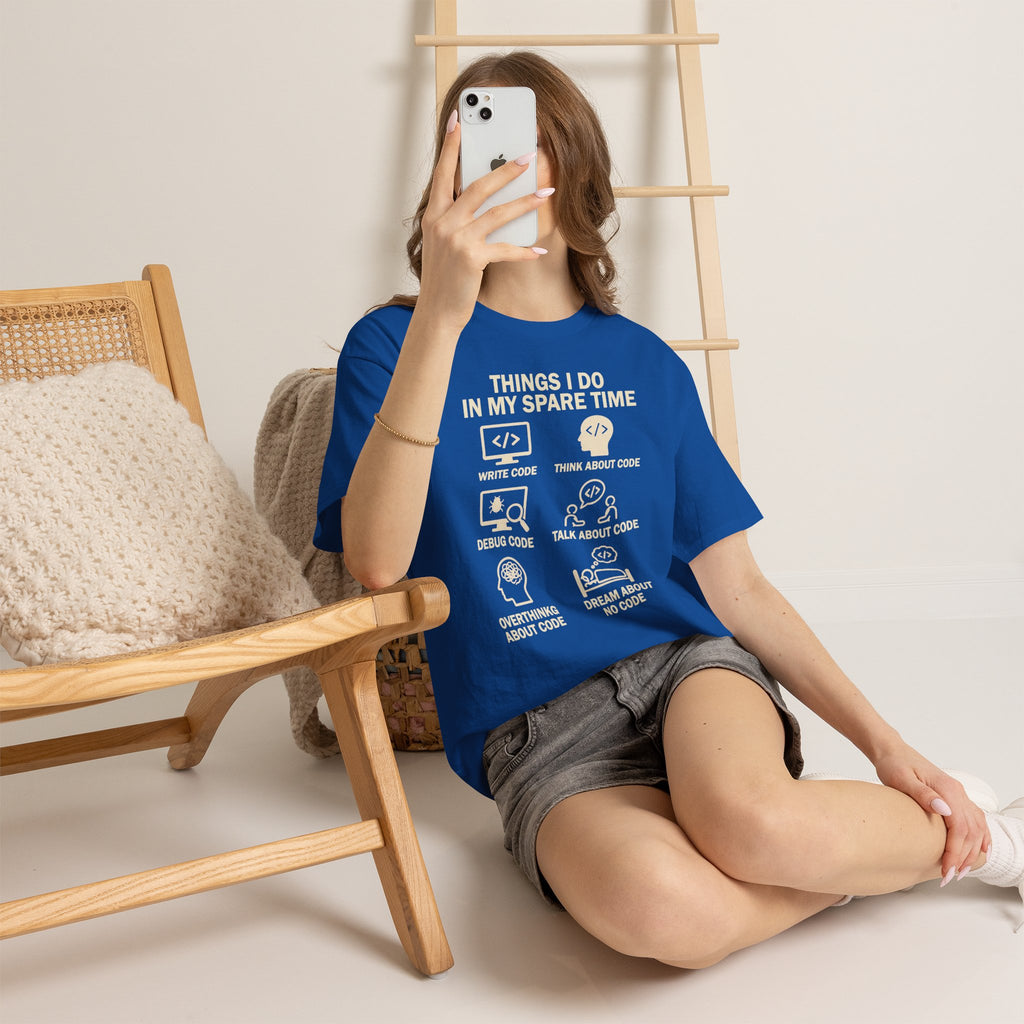 Things I Do in My Spare Time (Code) Unisex Heavy Cotton T-Shirt