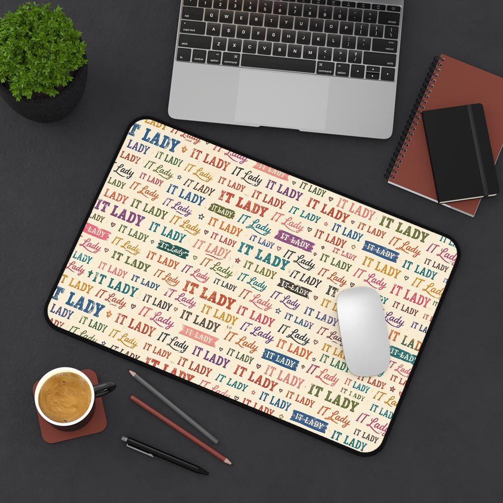 IT Lady Pattern Desk Mat- Colorful Mouse Pad