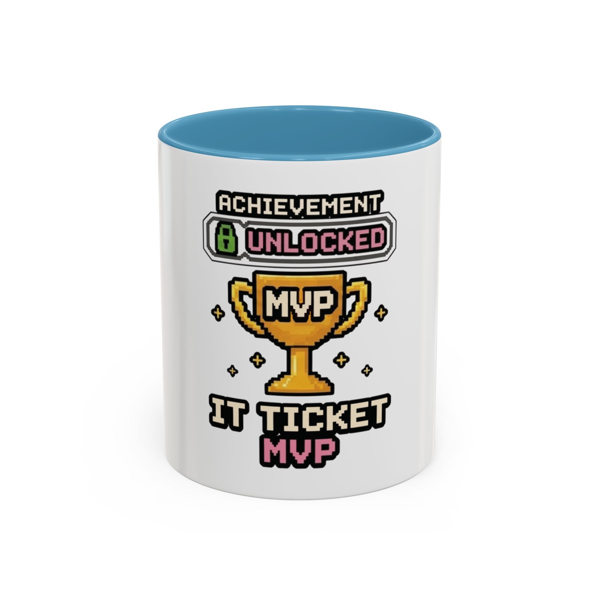 Achievement Unlocked IT Ticket MVP Coffee Mug - Gamer Tech Support Gift (11/15oz)