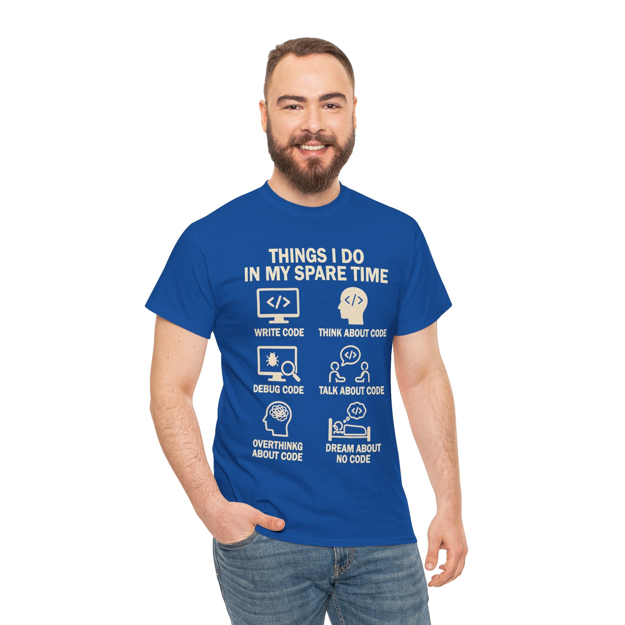 Things I Do in My Spare Time (Code) Unisex Heavy Cotton T-Shirt