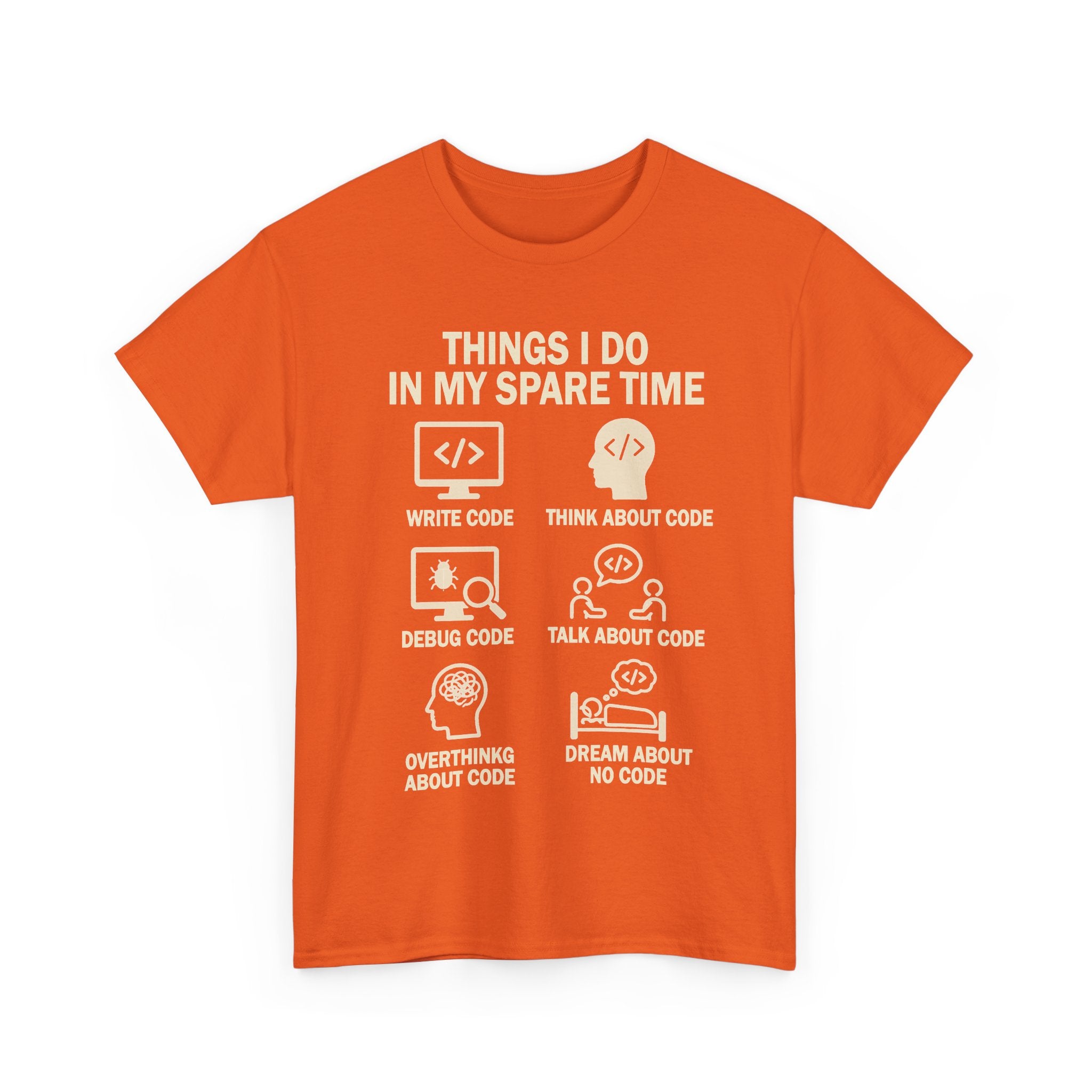 Things I Do in My Spare Time (Code) Unisex Heavy Cotton T-Shirt