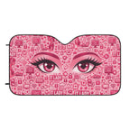 Pink 'IT Lady' Eyes Pattern Car Sun Shade