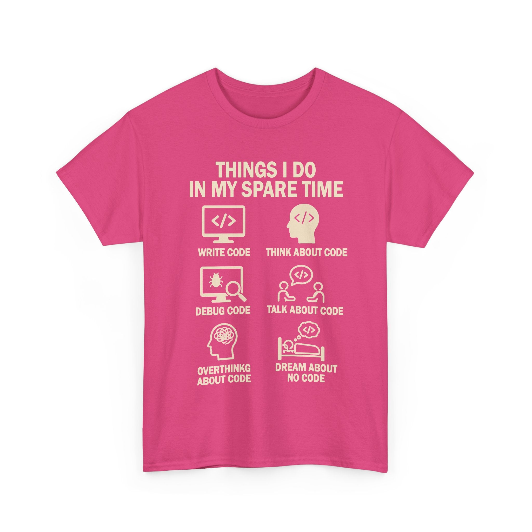 Things I Do in My Spare Time (Code) Unisex Heavy Cotton T-Shirt