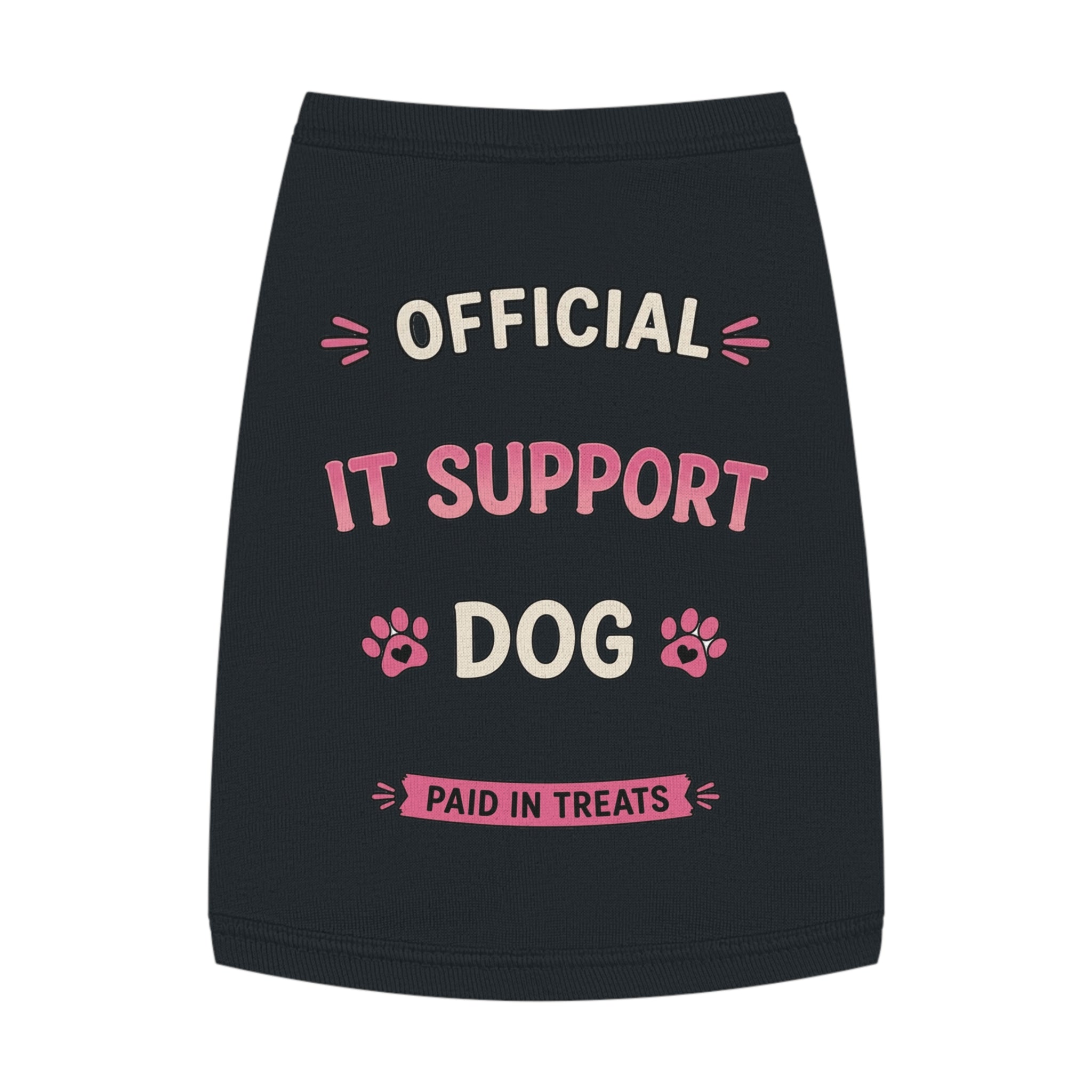 Official IT Support Dog: Paid in Treats Pet Tank Top - Cute Techie Dog Tee