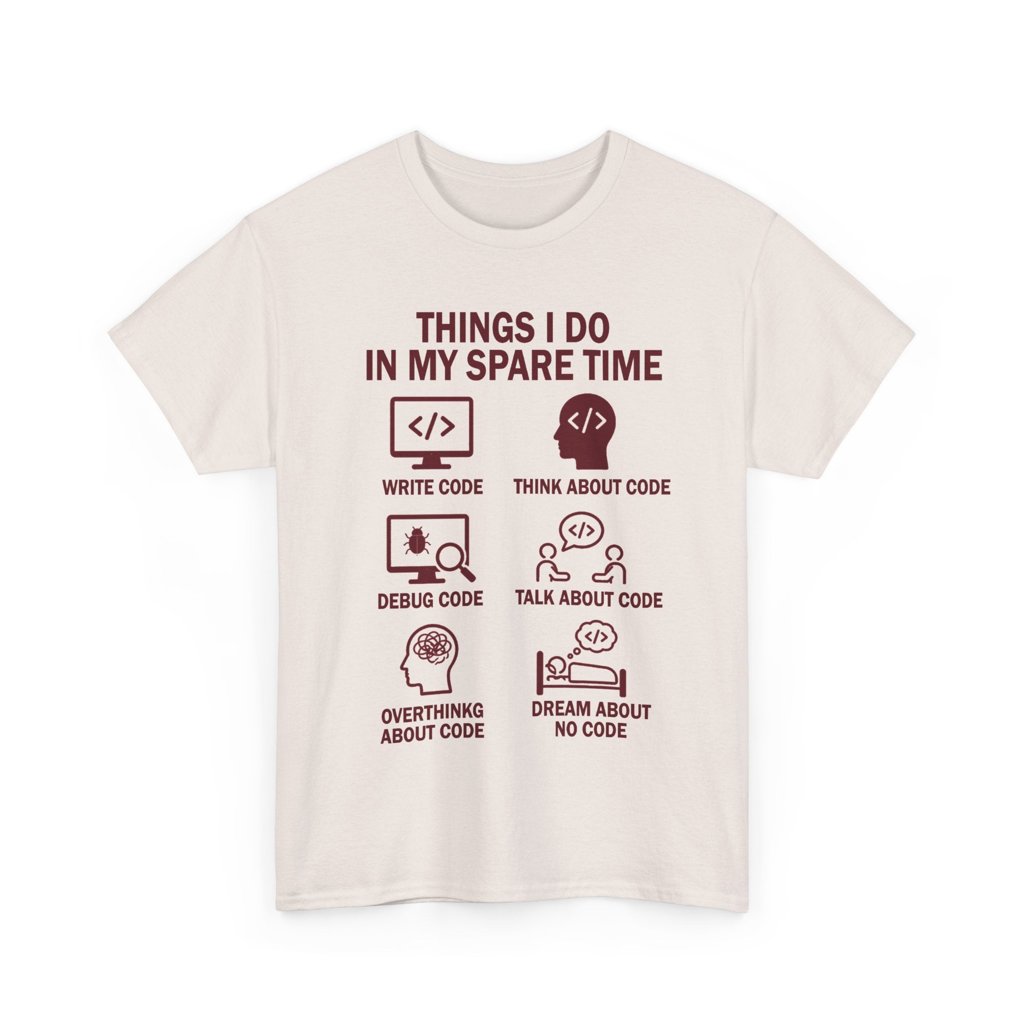 Things I Do in My Spare Time (Code) Unisex Heavy Cotton T-Shirt