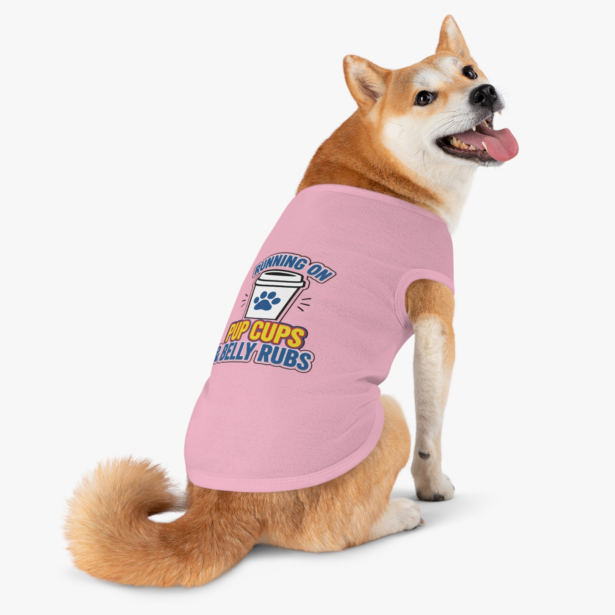 Running on Pup Cups & Belly Rubs Dog Tank Top