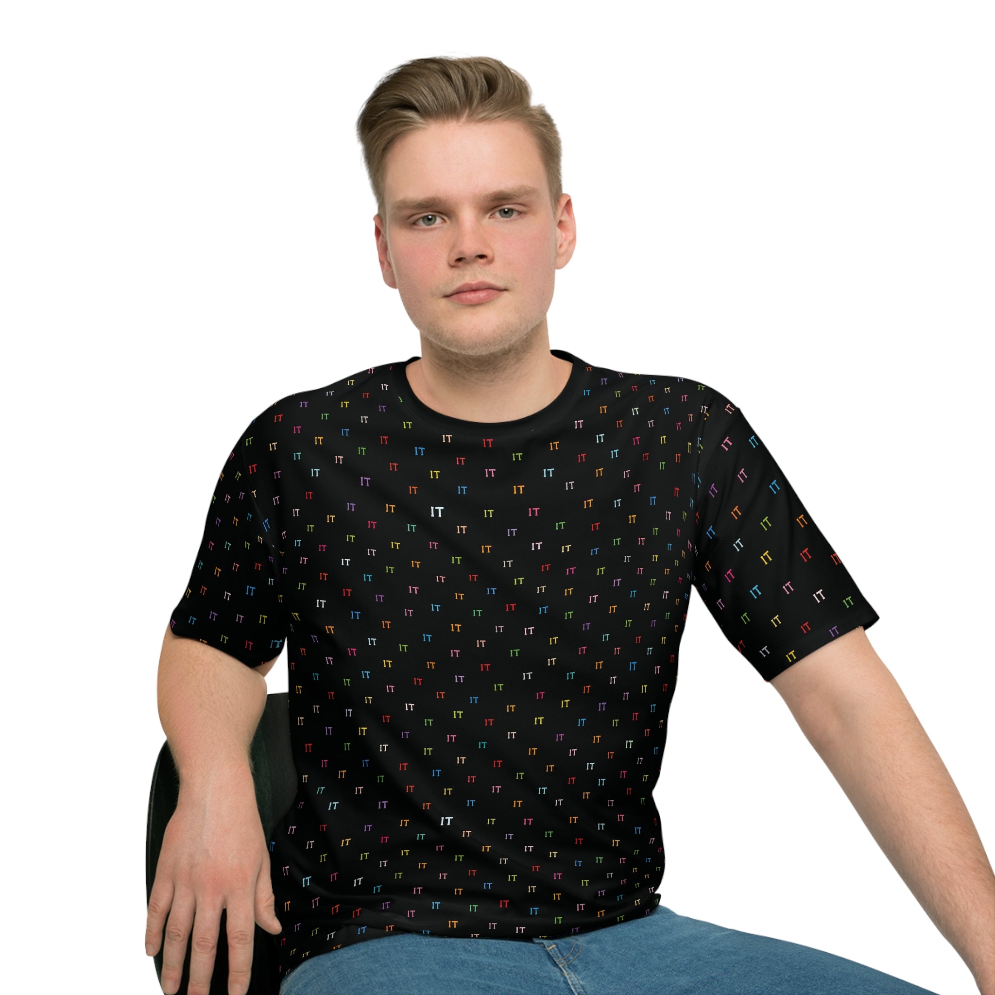 IT Color Pattern Black All-Over Unisex T-Shirt