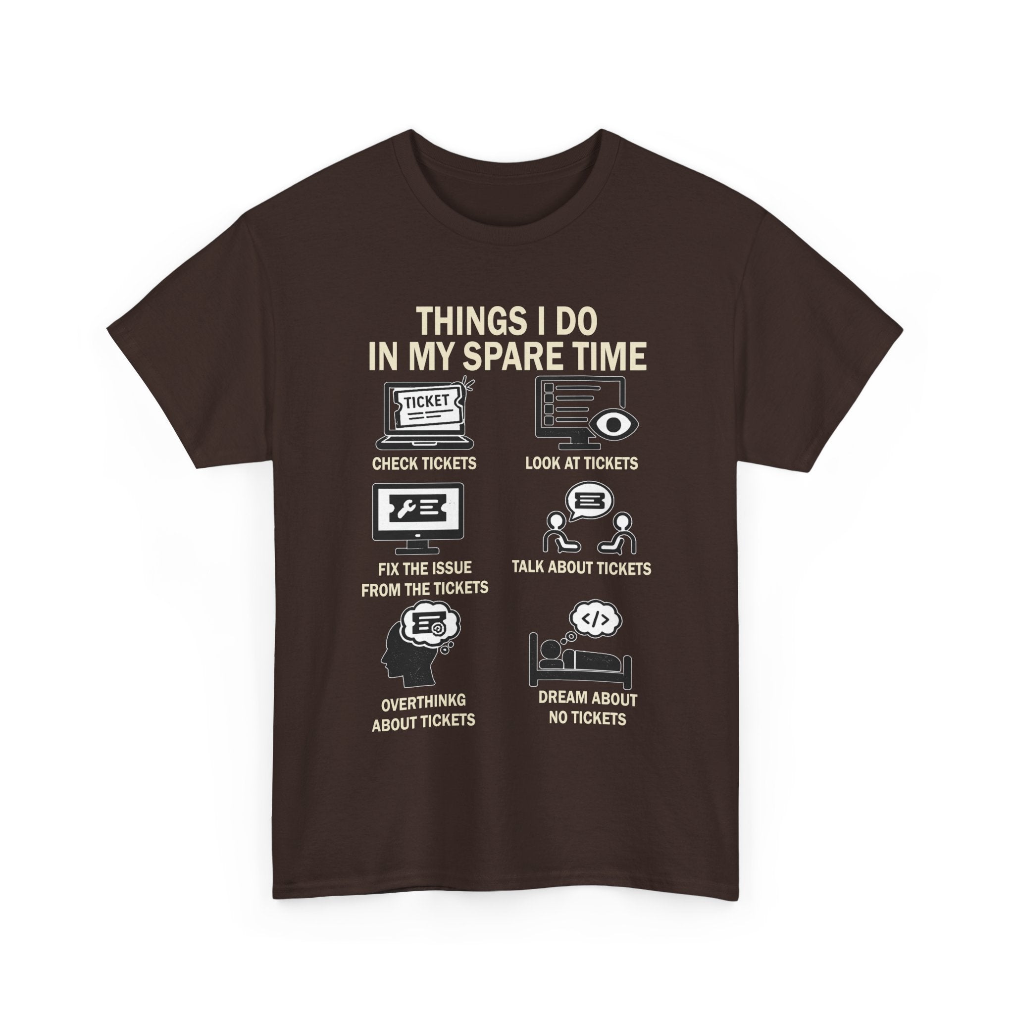 Things I Do In My Spare Time Ticket Obsessed Unisex Heavy Cotton T-Shirt