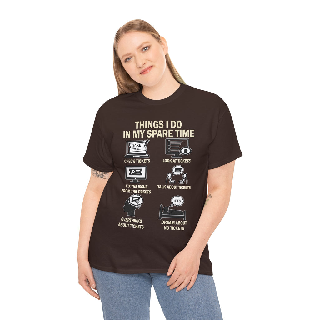 Things I Do In My Spare Time Ticket Obsessed Unisex Heavy Cotton T-Shirt