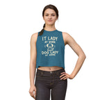 IT Lady at Work Dog Lady at Home Crop Tank Top