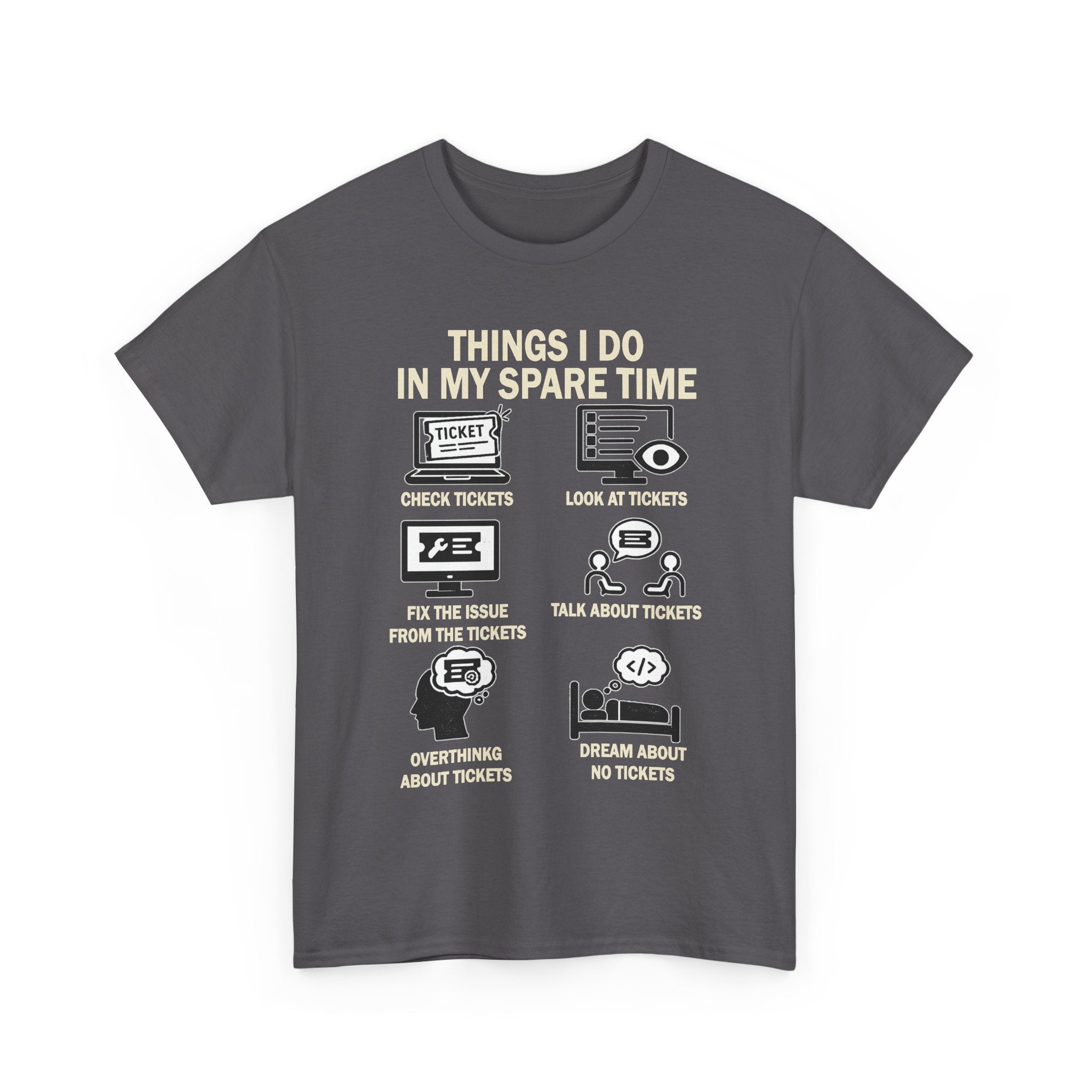 Things I Do In My Spare Time Ticket Obsessed Unisex Heavy Cotton T-Shirt