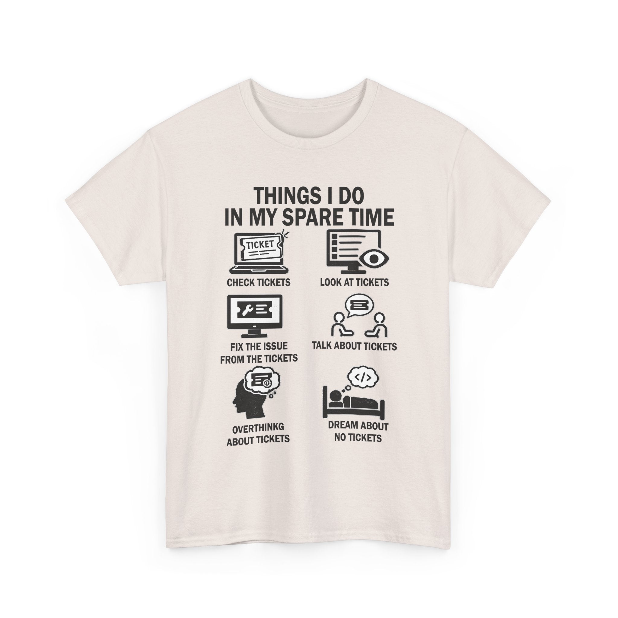 Things I Do In My Spare Time Ticket Obsessed Unisex Heavy Cotton T-Shirt