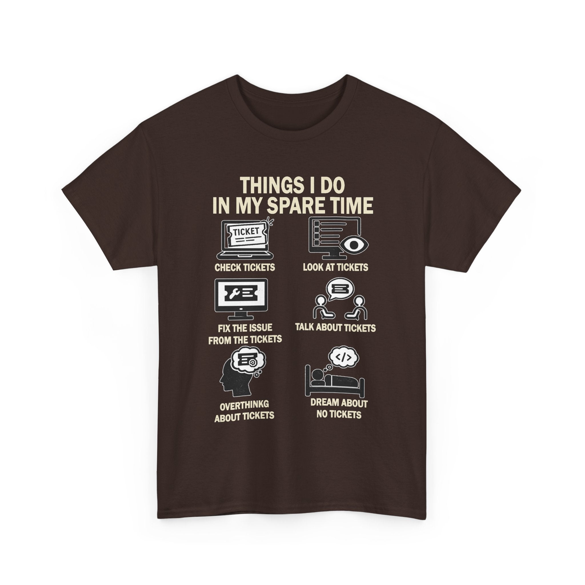 Things I Do In My Spare Time Ticket Obsessed Unisex Heavy Cotton T-Shirt