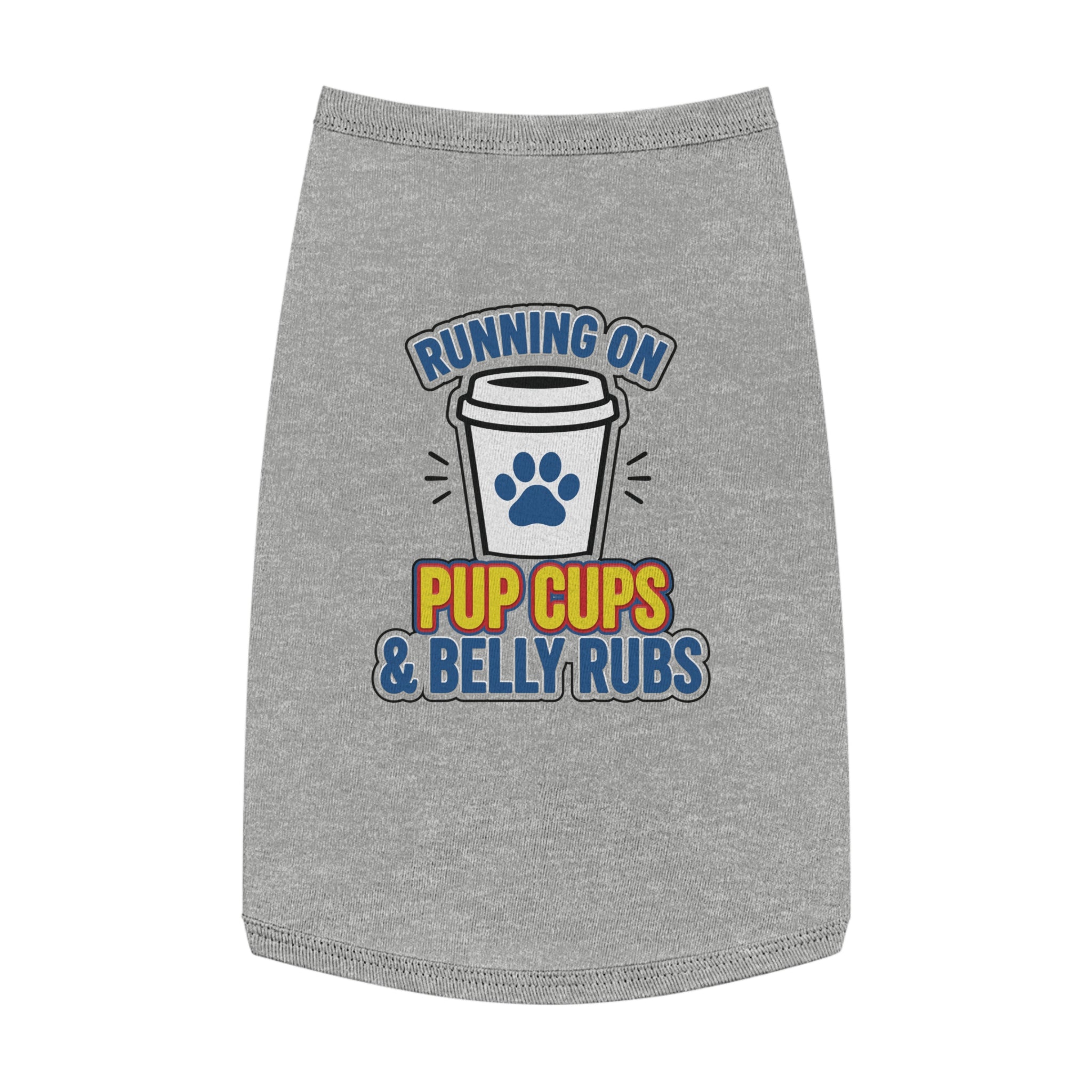 Running on Pup Cups & Belly Rubs Dog Tank Top