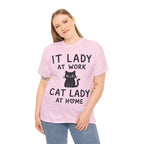 IT Lady at Work / Cat Lady at Home Softstyle T-Shirt