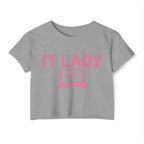 IT Lady with Laptop Crop Top T-Shirt