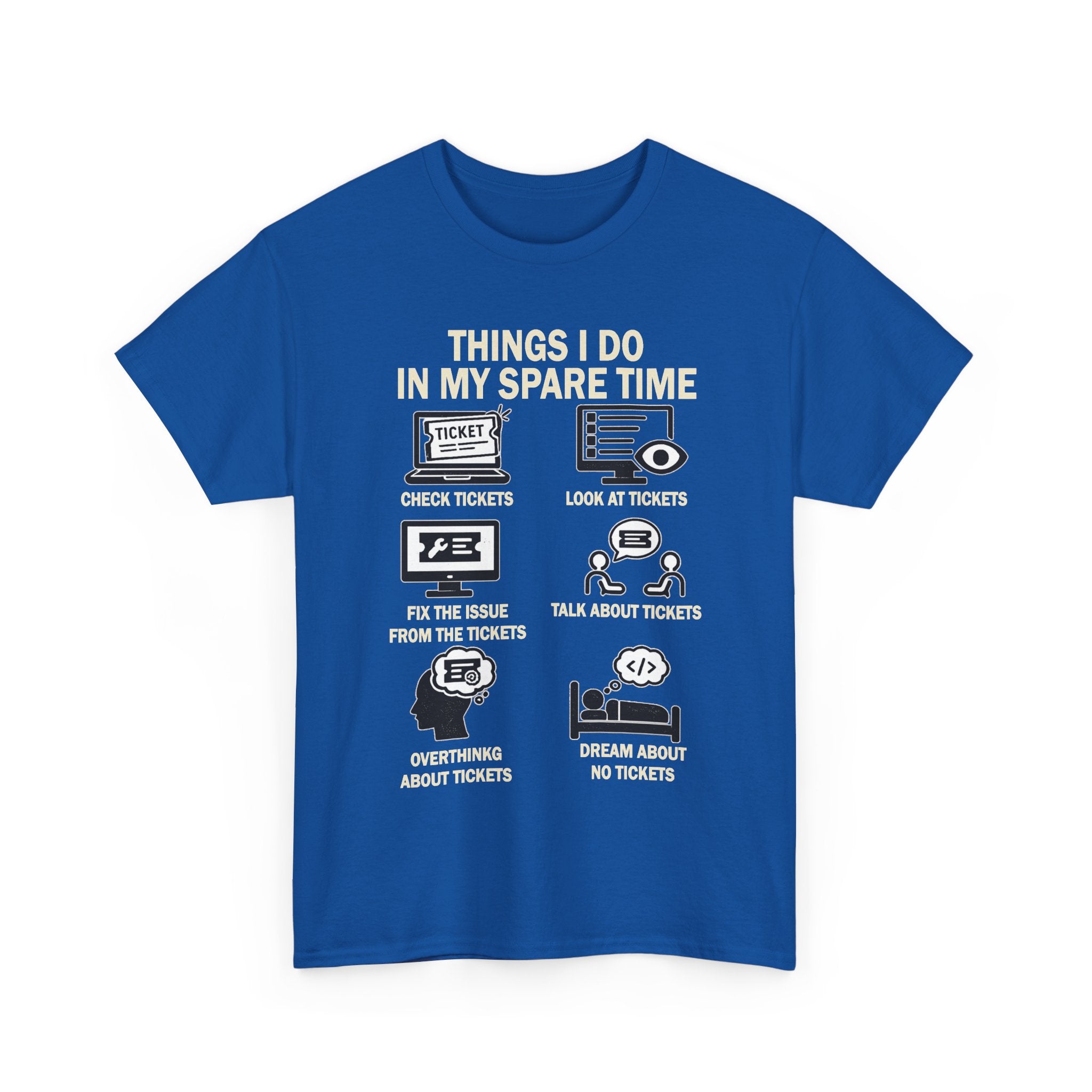 Things I Do In My Spare Time Ticket Obsessed Unisex Heavy Cotton T-Shirt