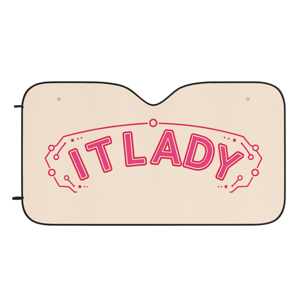IT Lady Car Sun Shade - Pink Cream Tech Windshield Cover