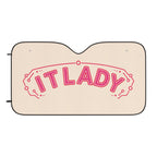 IT Lady Car Sun Shade - Pink Cream Tech Windshield Cover