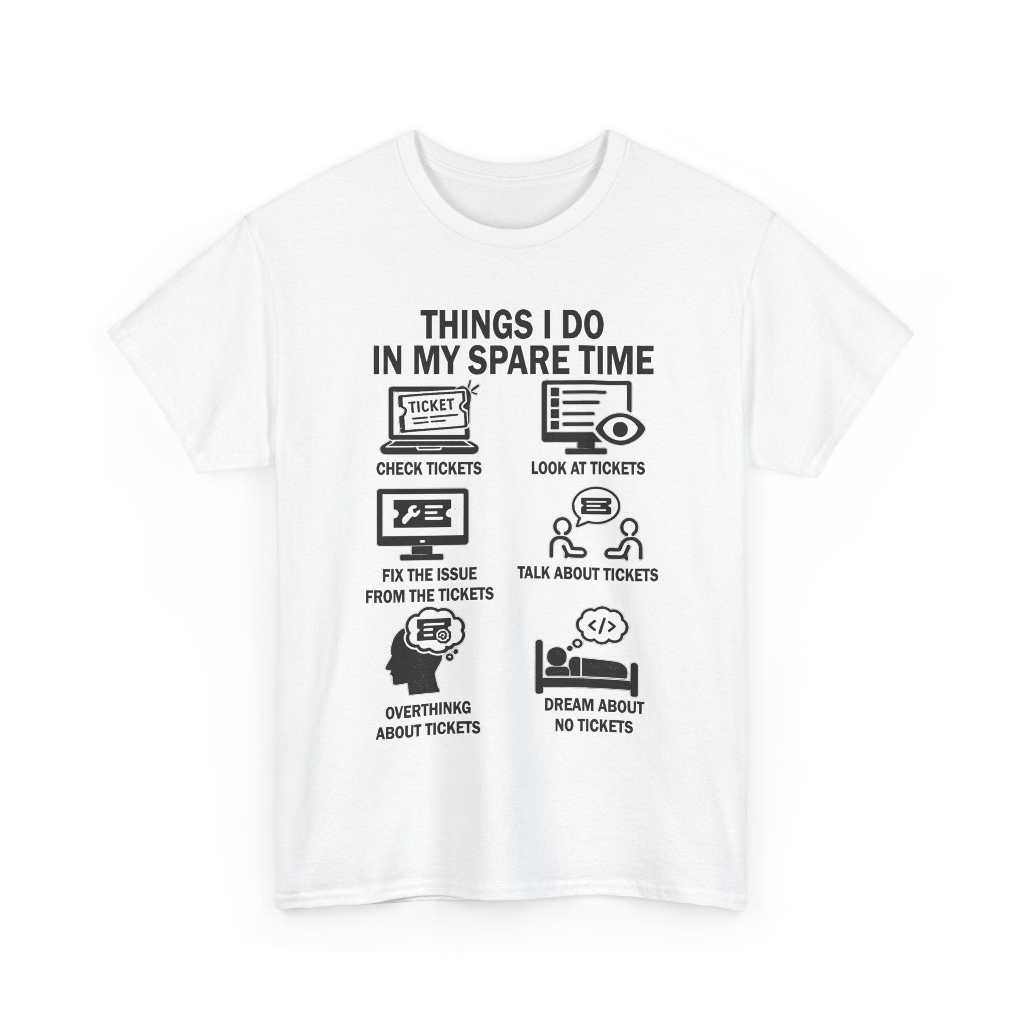 Things I Do In My Spare Time Ticket Obsessed Unisex Heavy Cotton T-Shirt