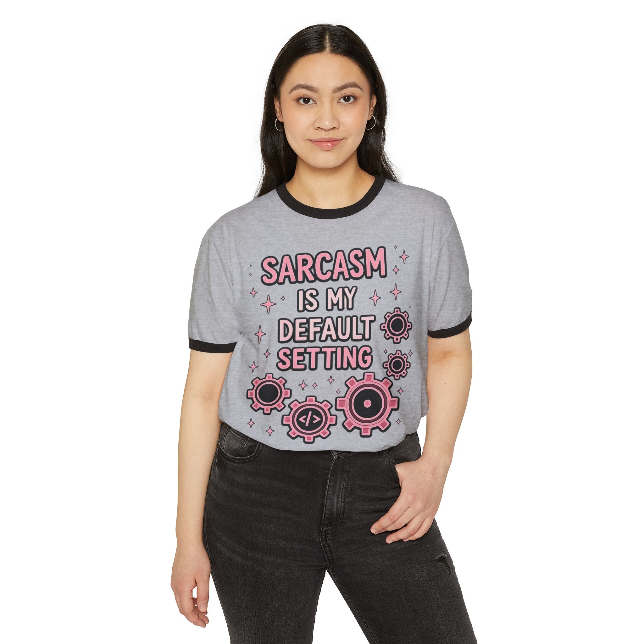 Sarcasm Is My Default Setting Unisex Ringer T-Shirt