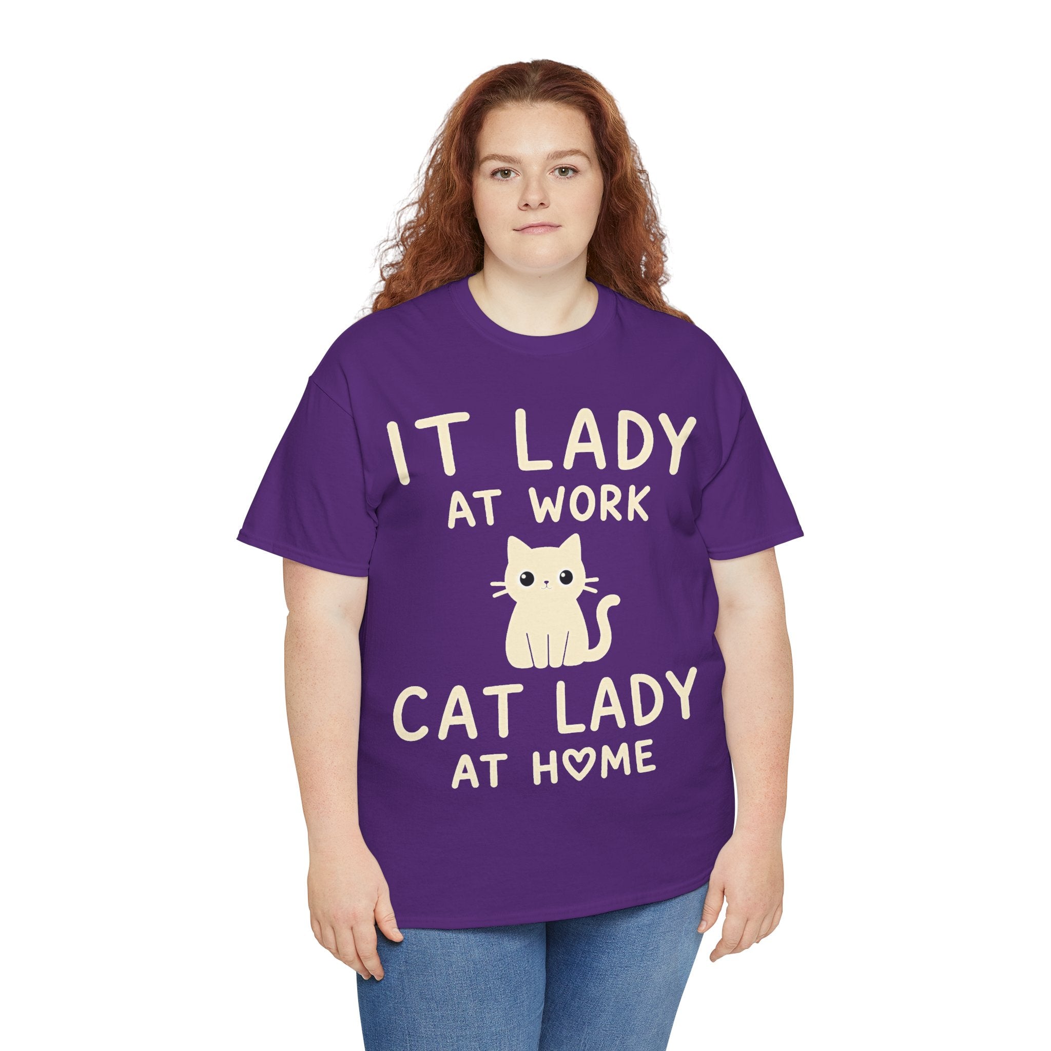 IT Lady at Work / Cat Lady at Home Softstyle T-Shirt