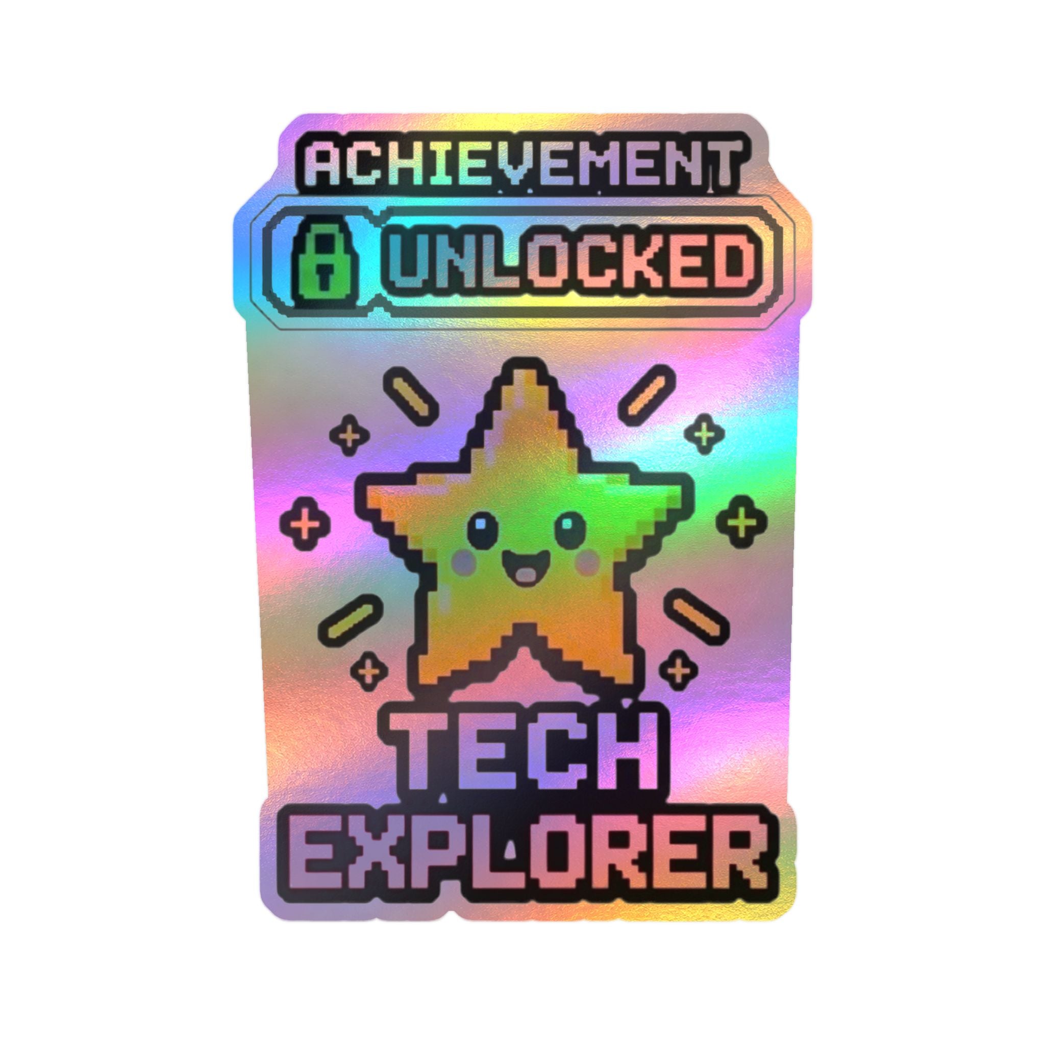 Achievement Unlocked Tech Explorer Kiss-Cut Vinyl Decals