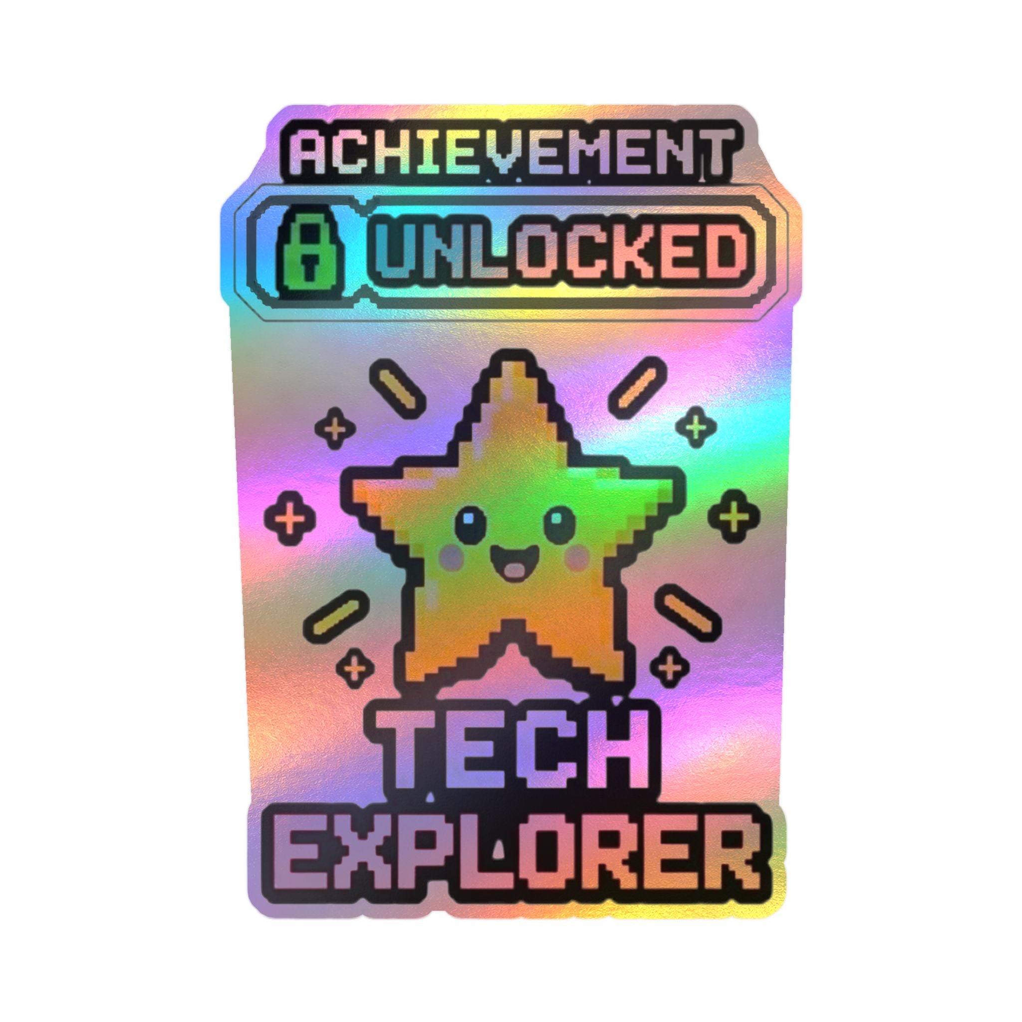 Achievement Unlocked Tech Explorer Kiss-Cut Vinyl Decals