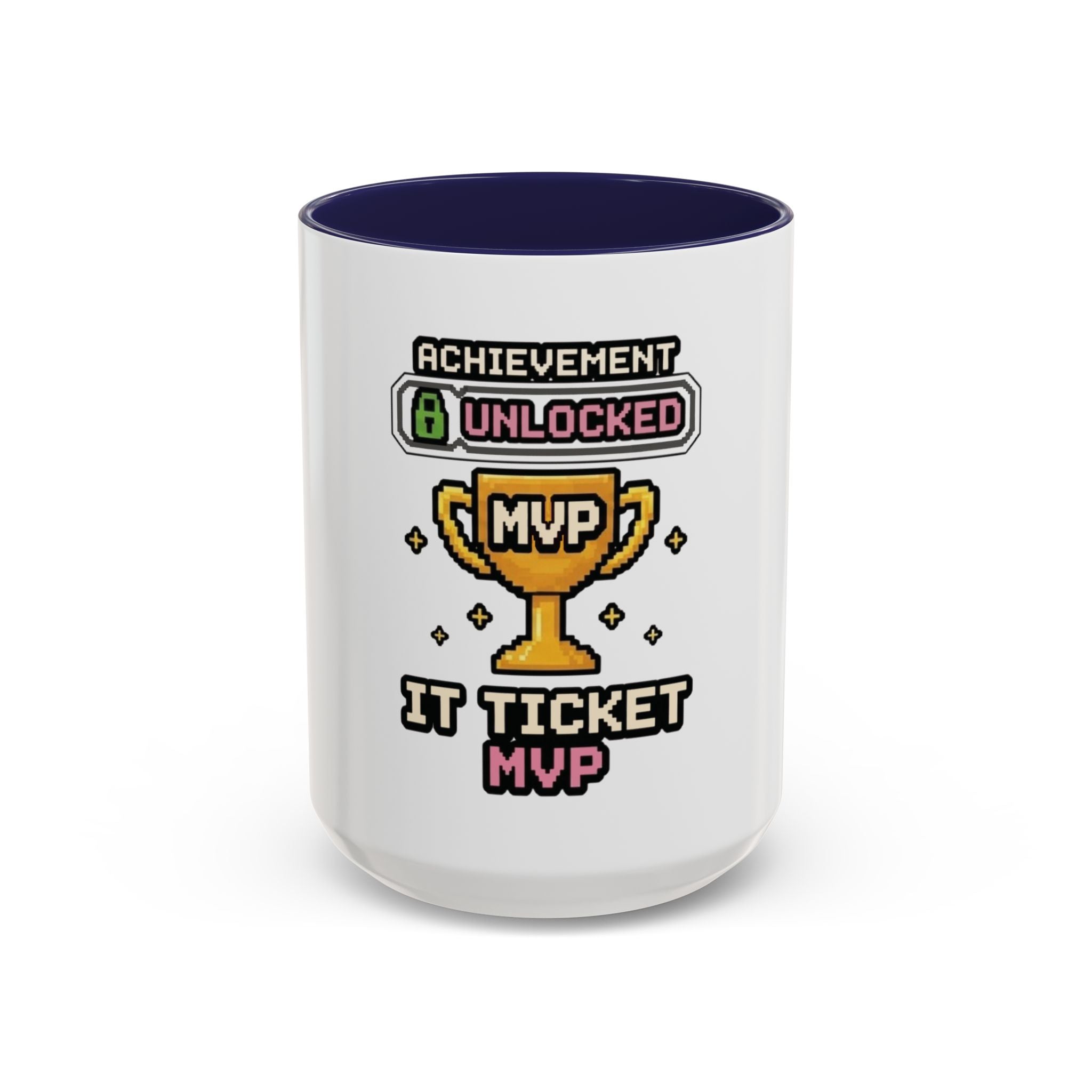 Achievement Unlocked IT Ticket MVP Coffee Mug - Gamer Tech Support Gift (11/15oz)