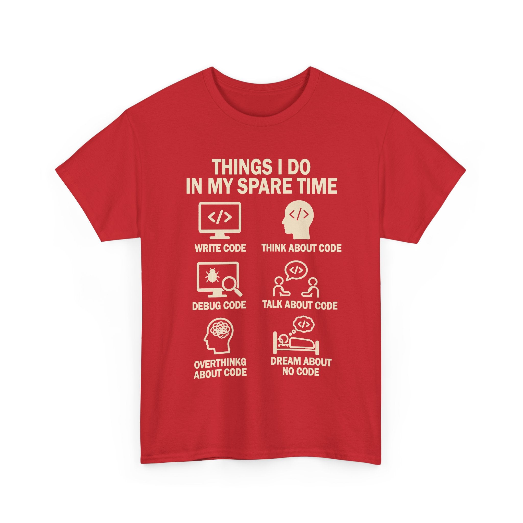 Things I Do in My Spare Time (Code) Unisex Heavy Cotton T-Shirt