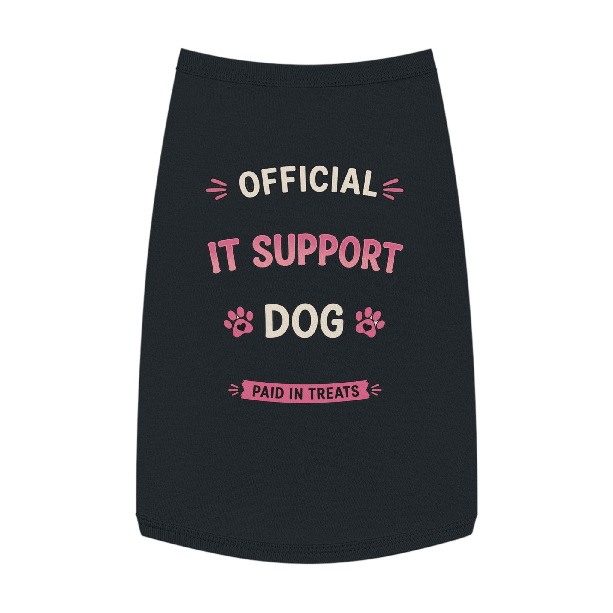 Official IT Support Dog: Paid in Treats Pet Tank Top - Cute Techie Dog Tee